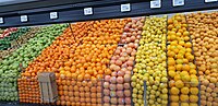 Citrus fruits for sale in a New Zealand supermarket