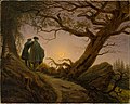 دو مرد تأمل کرده به ماه بین ۱۸۲۵ تا ۱۸۳۰ م. اثر کاسپار داوید فریدریش
