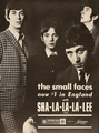 Small Faces trade ad for their single "Sha-La-La-La-Lee", 1966.