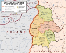 Byelorussian SSR Oblasts (1938-1939)
