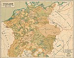Detaljerad historisk karta över Tyskland i slutet av 1200-talet.