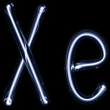 字母Xe形状的气体紫光放电灯管