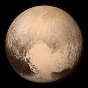 Pluto dwarf planet image by New Horizons, 2015