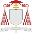 bíborossá avatott nem egyházmegyés érsek címere (pallium nélkül)