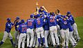 The Cubs celebrate after winning the 2016 World Series. (30709972906).jpg Arturo Pardavila III CC BY 2.0