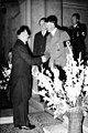 Image 10British Prime Minister Neville Chamberlain and Hitler at a meeting in Germany on 24 September 1938, and Hitler demanded the immediate annexation of Czechoslovak border areas. (from Causes of World War II)
