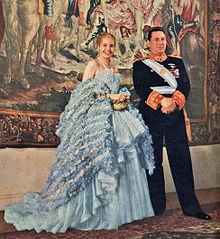 Juan Domingo Perón and his wife Eva Perón, 1947.