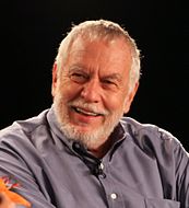 Nolan Bushnell giving a speech at the Game Developers Conference in 2011