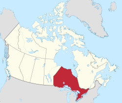 Letak Ontario di Kanada