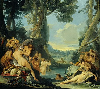 Diane et Actéon par Giambattista Tiepolo (1743-1744) Fondation et Collection Emil G. Bührle, Zurich[12]