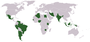 نقشه کشورهای عضو گروه ۱۵ (G15)