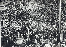 Photograph of 1000s of people in a procession