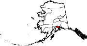 Map of Alaska highlighting Anchorage