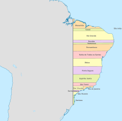 Бразилії: історичні кордони на карті