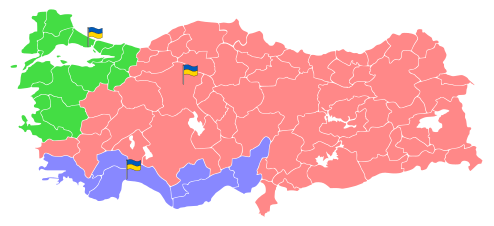 Консульські округи України в Туреччині