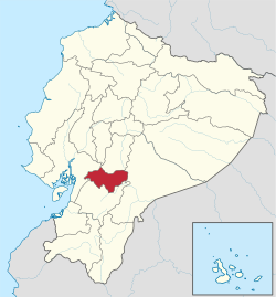 Location of Cañar in Ecuador