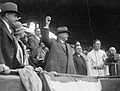 Hoover again, now as President. Opening Day, 1929, at Griffith Stadium