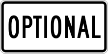 Sign saying "optional"