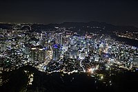 Seoul at night.