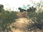 The adobe ruins of the Soldier Barracks.