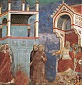 スルタンの前に立つフランチェスコ（ジョットによる壁画、アッシジ、1305年頃）