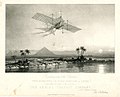 Image 431843 artist's impression of John Stringfellow's plane Ariel flying over the Nile (from History of aviation)