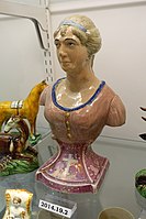 Bust of Mary Queen of Scots, c. 1815, pearlware