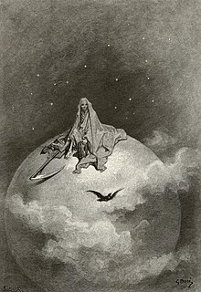 An Illustration of Poe's "The Raven" by Gustav Dore