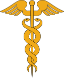 Two snakes wound around a staff are often a symbol of medicine.