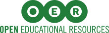 letras O, E e R en circos verdes sobre Open Educational Resources