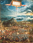 『アレクサンドロス大王の戦い』 アルブレヒト・アルトドルファー 1528-1529 板、羊皮紙、油彩 158.4 × 120.3 cm アルテ・ピナコテーク