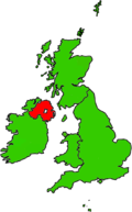 Location of Northern Ireland (red)