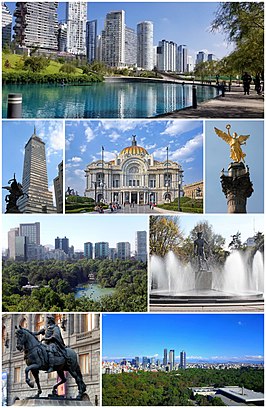 Een collage van Mexico-Stad