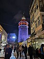 Галатская башня ночью