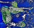 Сателитска слика острва Гваделуп и острва Мари Галант
