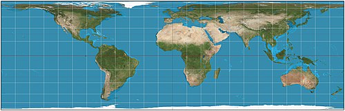 Lambert cylindrical equal-area projection