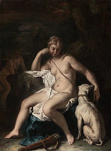 Diane et son chien Sebastiano Ricci, 1717-1720 Getty Center, Los Angeles[13]