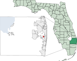 Location of Palm Springs, Florida