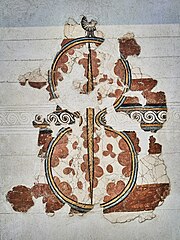 Фреска со щитом, Микены (XIII в. до н. э.)