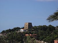 Santa Maria Tower near the Ustica harbour