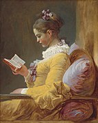 Jean-Honoré Fragonard, A Young Girl Reading, c. 1776