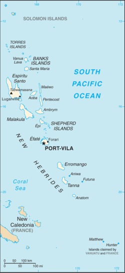 Мапа Вануату