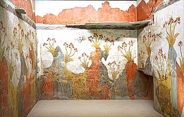 Фреска "Весна", Акротири, остров Фера, (2000-1600 гг. до н.э.)