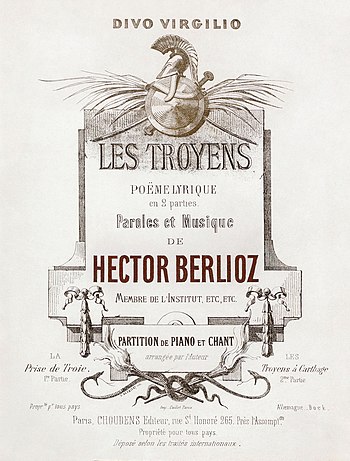 Cover of the vocal score of Les Troyens