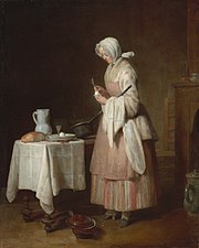 The Attentive Nurse (1747), oil on canvas, 46.2 x 37 cm., National Gallery of Art