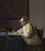 Johannes Vermeer, A Lady Writing a Letter, 1665-1666