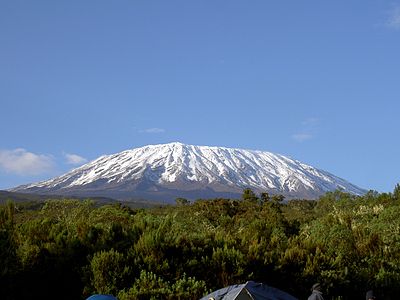 The summit of Kilimanjaro is the highest point of Tanzania and Africa.