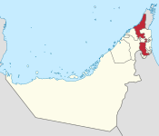 موقع إمارة رأس الخيمة في دولة الإمارات