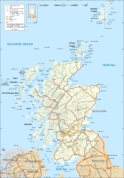 Skócia politikai térképe