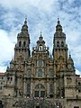 A barroca fachada do Obradoiro da Catedral de Santiago de Compostela.